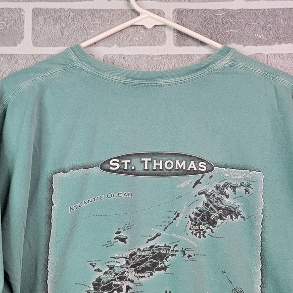 U.S. Virgin Islands St. Thomas Vintage Sun Faded Soft Cotton Tee Men's T-Shirt - Picture 13 of 16